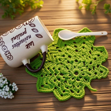 Crochet Leaf Coaster Pattern – Instant PDF Download + Video Tutorial