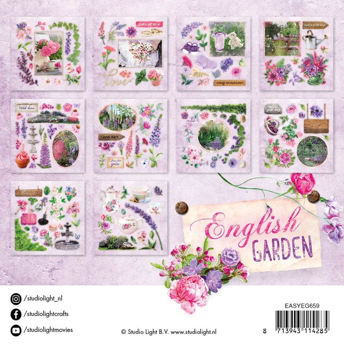 Studio Light Paper Elements Set - #659 English Garden
