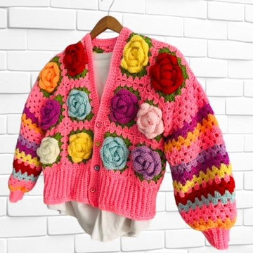 Rose Crochet Cardigan
