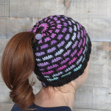 Ombre Bricks Ponytail Hat