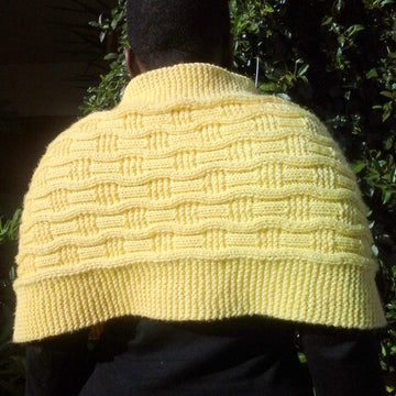 Wavy Ribbing Shoulder Wrap