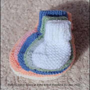 Simple One Piece Cosy Bootees Preemie-2yrs