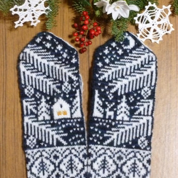 Silent Night Mittens