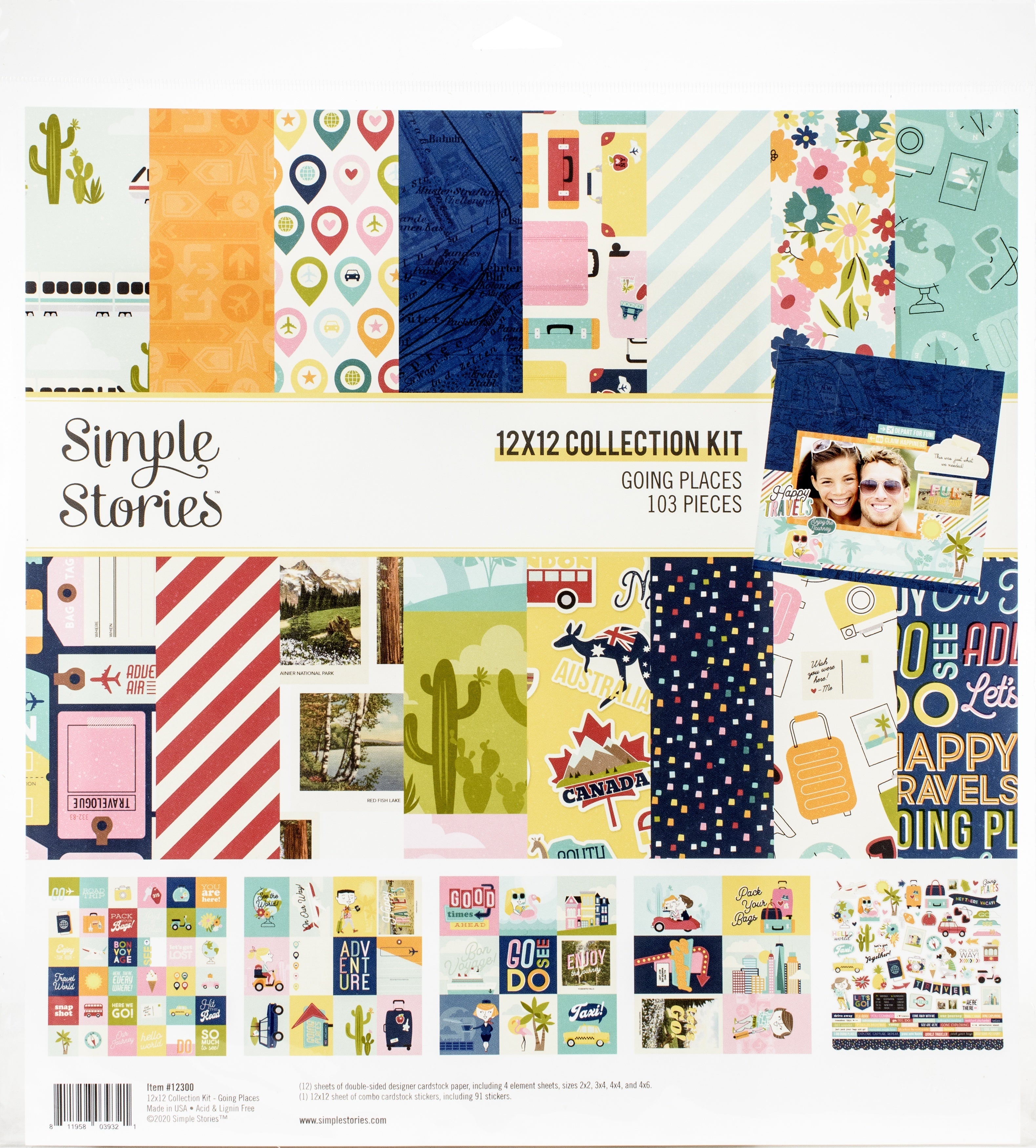 Simple Stories Collection Kit 12"X12" - Going Places