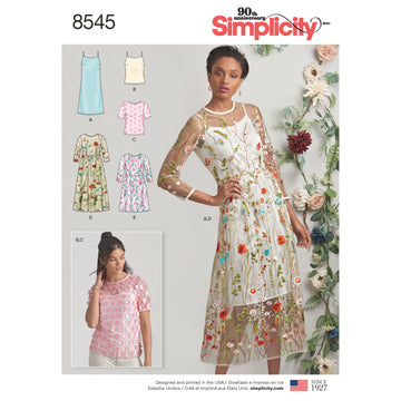 Simplicity Pattern 8545 Women’s / Petite Women’s Dress and Top 8545 - Sewing Pattern