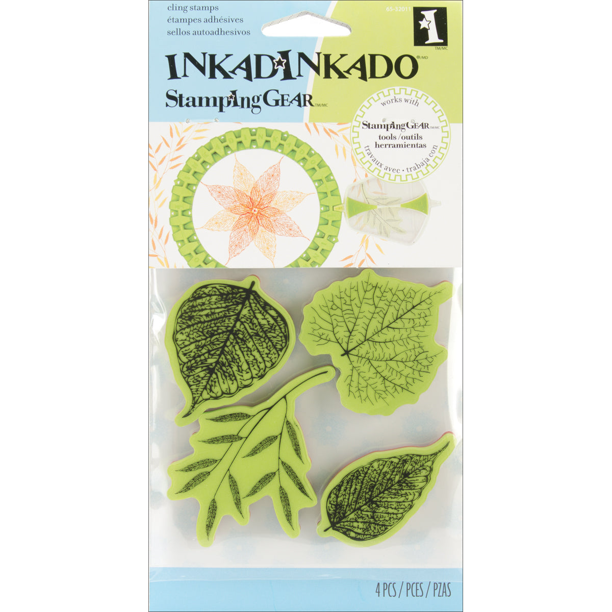 Inkadinkado Stamping Gear 4"X4" - Fossil Leaves