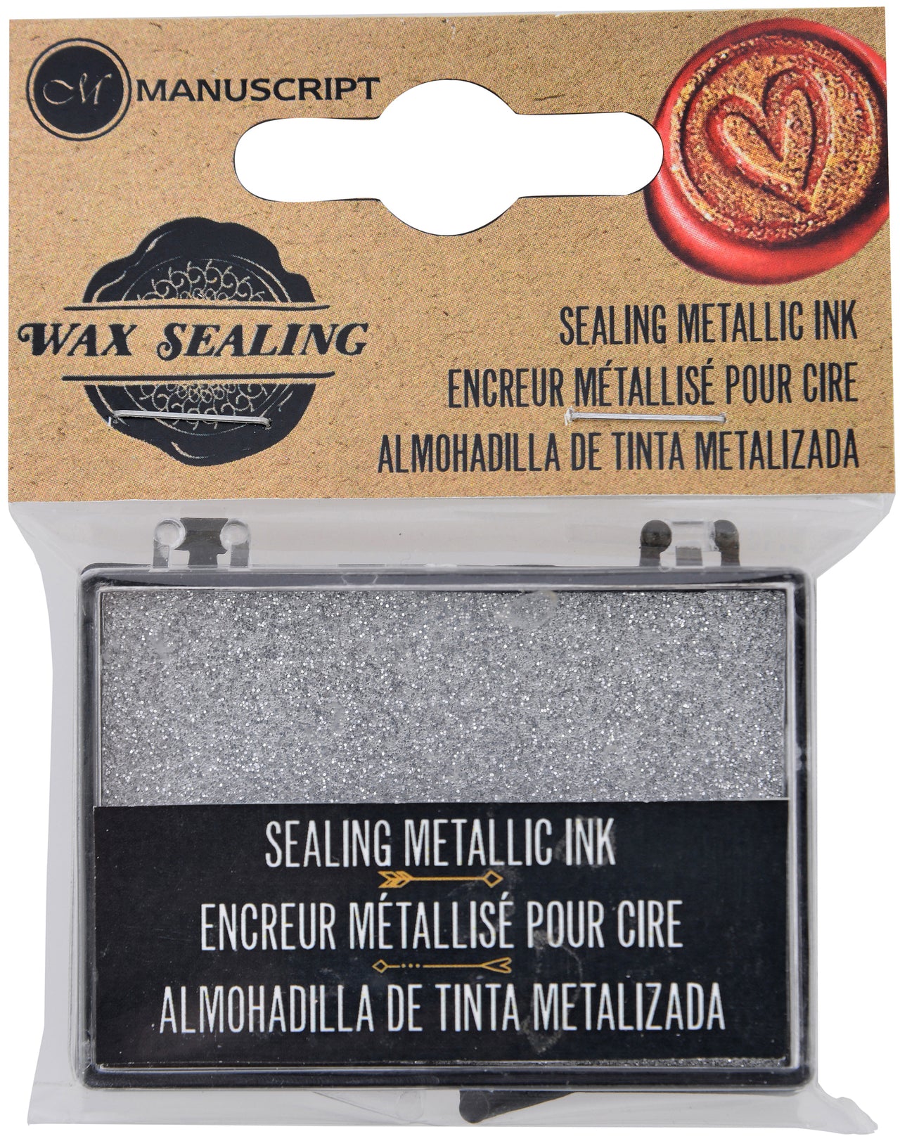 Manuscript Pen Manuscript Decorative Sealing Metallic Ink Pad - Silver