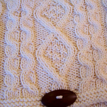 Classic Celtic Cabled Clutch (or pillow top)