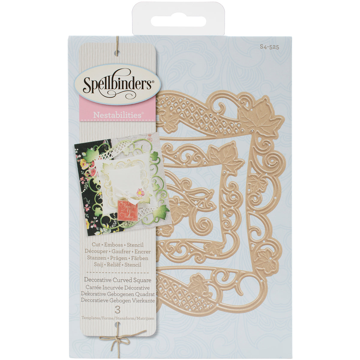 Spellbinders Nestabilities Decorative Elements Dies - Curved Square