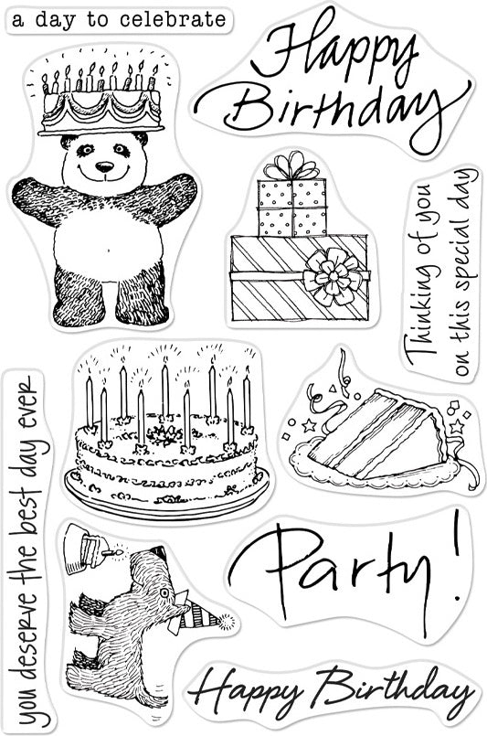 Hero Arts From The Vault Clear Stamp 4"X6" - Birthday