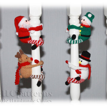 4 x Christmas ToysCrochet Pattern (Santa, Reindeer, Snowman, Elf)