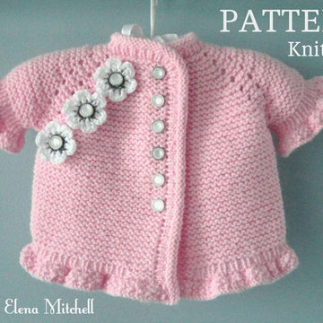 Knitting PATTERN Baby Girl Cardigan Natalie