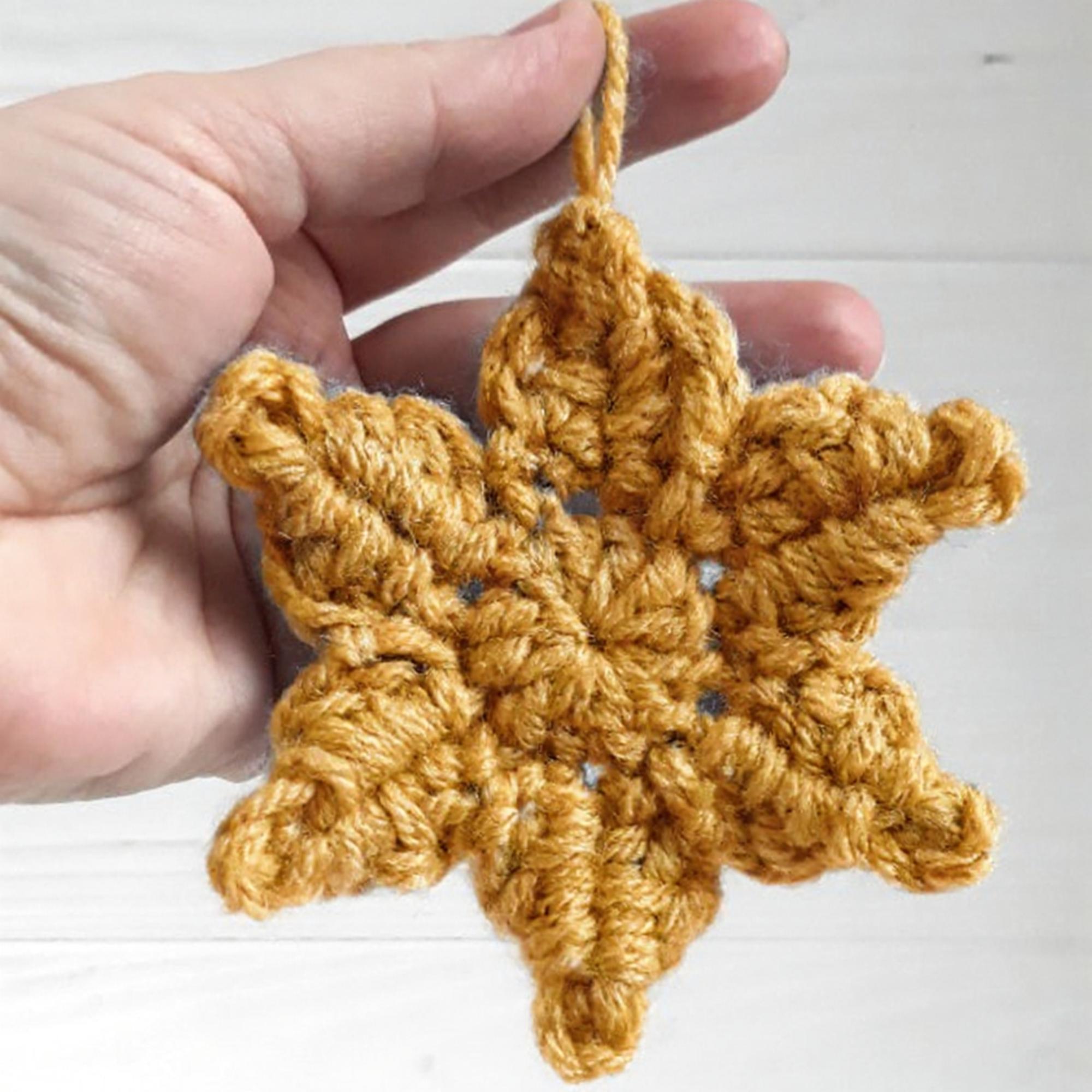 Christmas Crochet Snowflake Pattern, Farmhouse Decor Yule Ornament tree