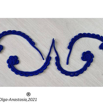 Curl crochet vintage blue
