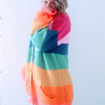 Oversized rainbow cardigan