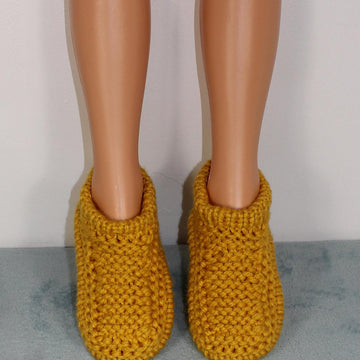 Ladies Simple Super Chunky Slippers Circular