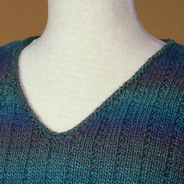 Seeded Rib V-Neck Pullover #156