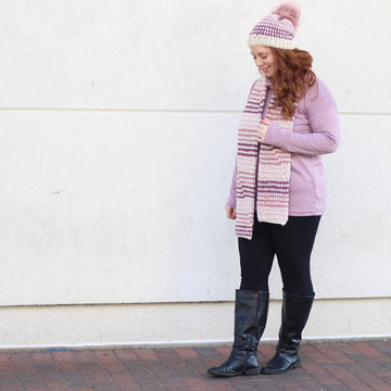 Prim Stripe Beanie + Scarf