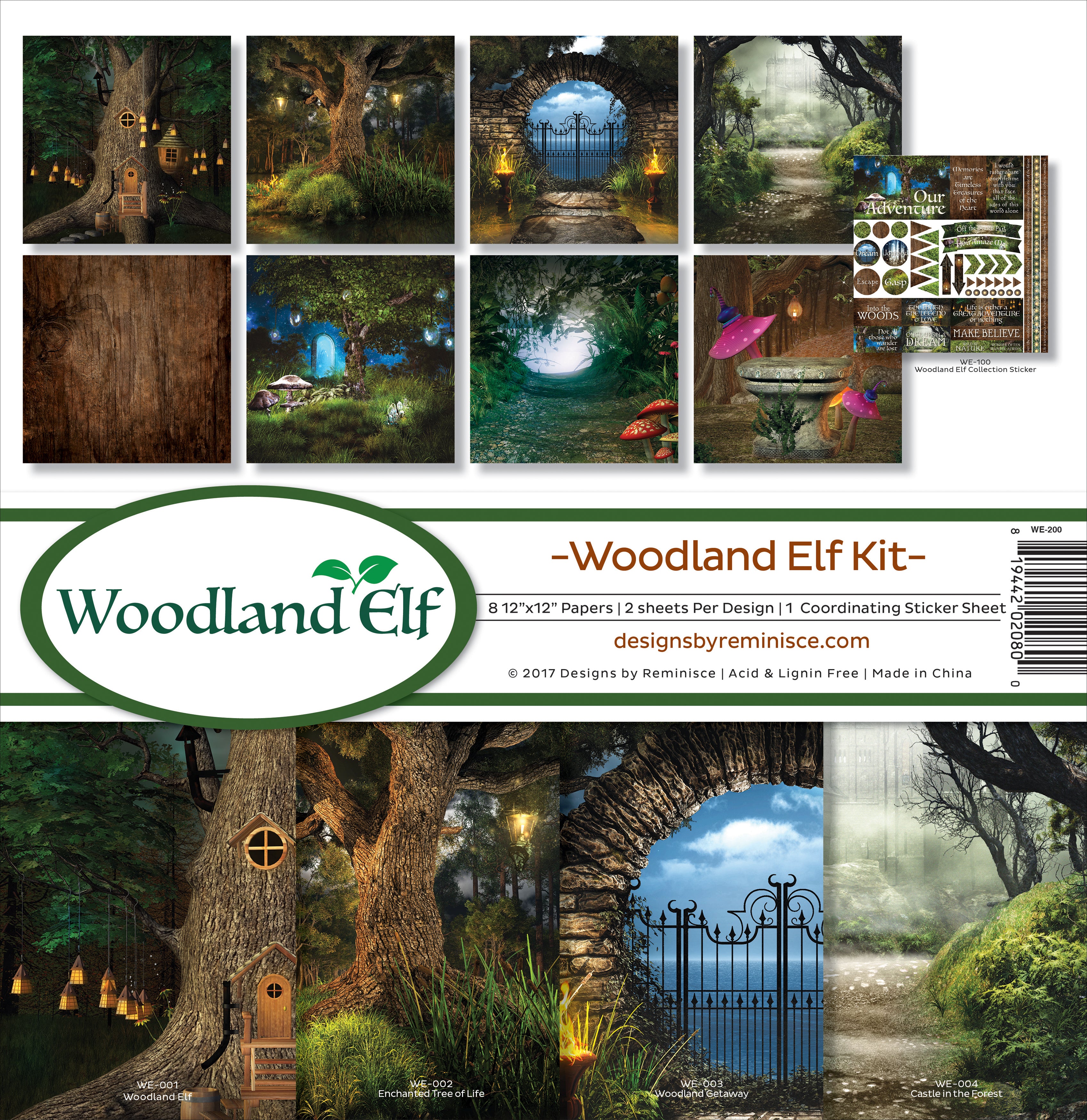 Reminisce Collection Kit 12"X12" - Woodland Elf