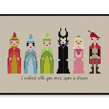 Sleeping Beauty Ball Gown - PDF Cross Stitch Pattern