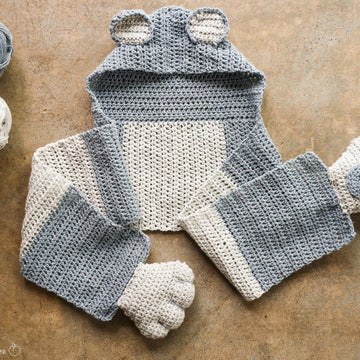 Bear Hugs Hood & Scarf - Crochet Pattern