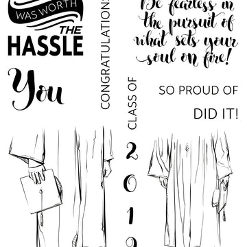 Colorado Craft Company Clear Stamps 4"X6" - Graduation-Lovely Legs