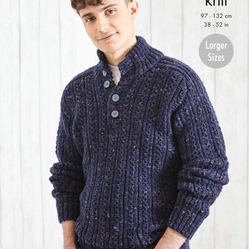Sweaters Knitted in King Cole Merino Blend DK - 5809 - Downloadable PDF
