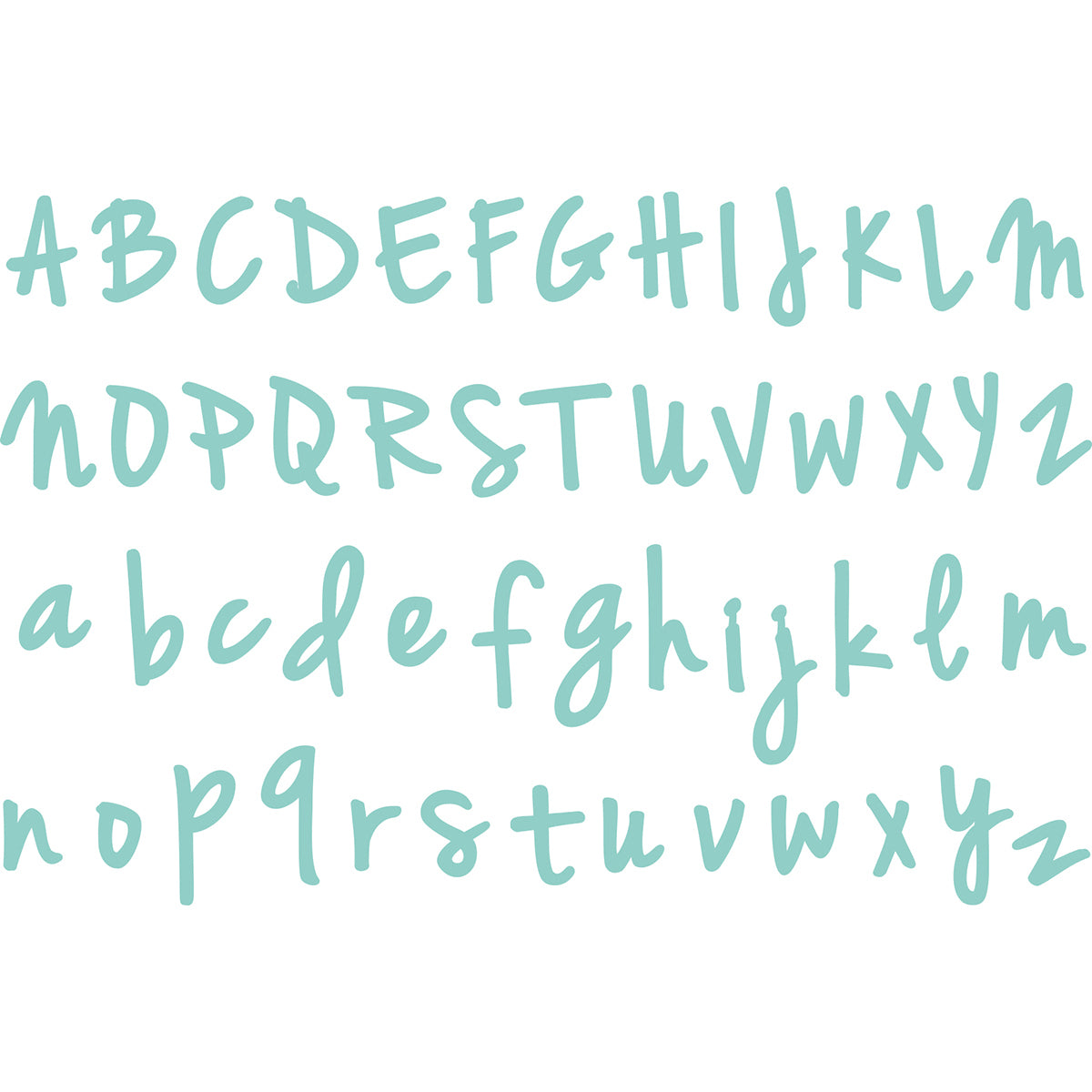 Kaisercraft Decorative Die - Handwritten Alphabet .25" To 1"