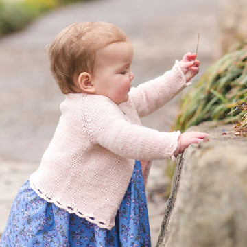 Rosy Scalloped Cardigan
