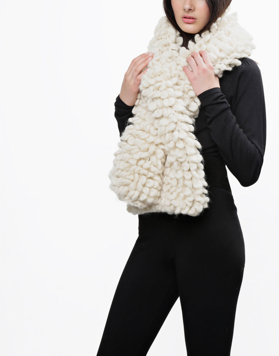 Plush Perry Scarf in Wool and the Gang Crazy Sexy Wool - Downloadable PDF