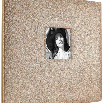 MBI Expressions Post Bound Album W/Window 12"x12" - Glitter Golden