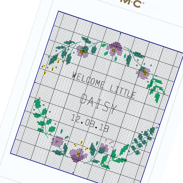 Welcome Little One in DMC - PAT0710 -  Downloadable PDF