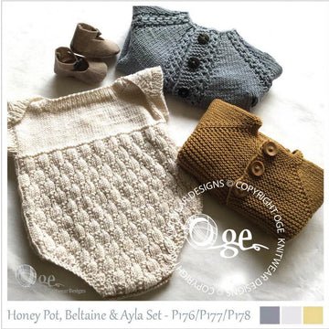 Romper & Cardigan Set - P176, P177 + P178