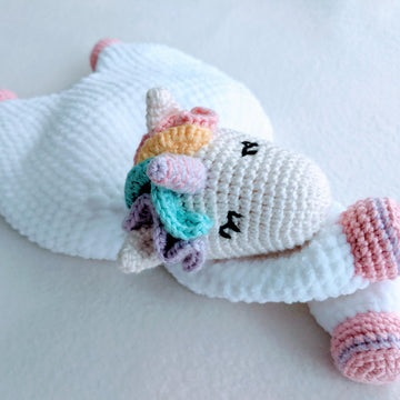 Sleepy Unicorn Comforter, Unicorn Lovey