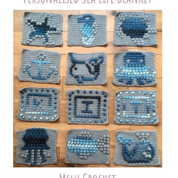 Personalised Sea Life Blanket by Melu Crochet
