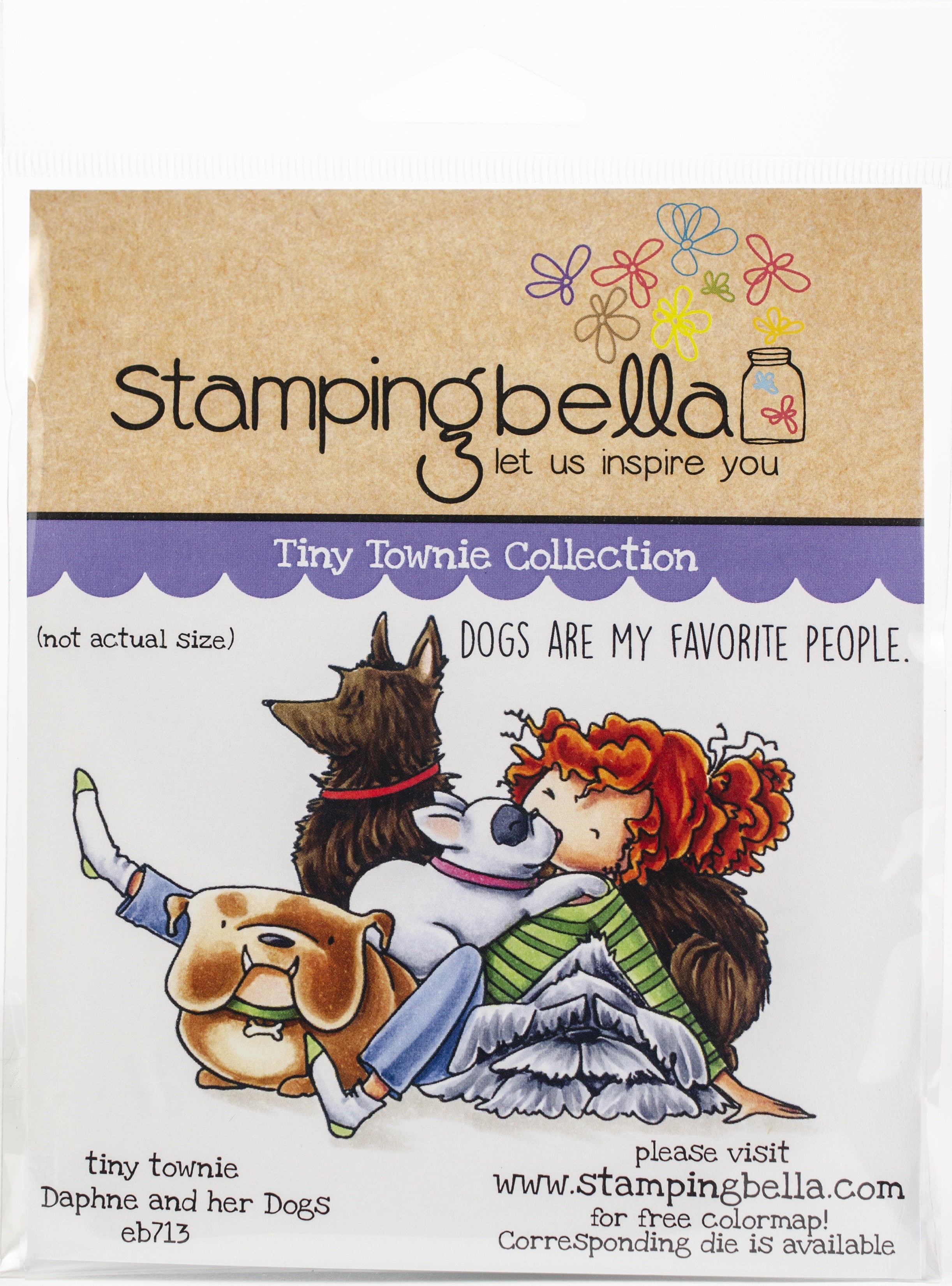 Stamping Bella Cling Stamps - Tiny Townie Daphme & Her Dogs