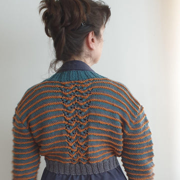 Stripy Cropped Cardigan