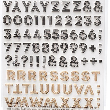 American Crafts Maggie Holmes Heritage Thickers Stickers 312/Pkg - Sarah Alpha/Foam & Cardstock