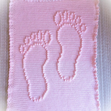 Foot Prints Baby Blanket