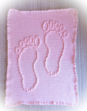 Foot Prints Baby Blanket