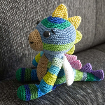 Crochet pattern dragon Kunterbunt