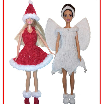 Santa and Fairy outfits for Barbie doll