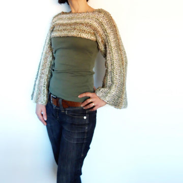 Boho Bell Sleeve Cropped Top