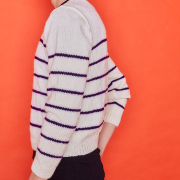 "Breton Mens Jumper" - Free Jumper Knitting Pattern in Paintbox Yarns Simply Aran