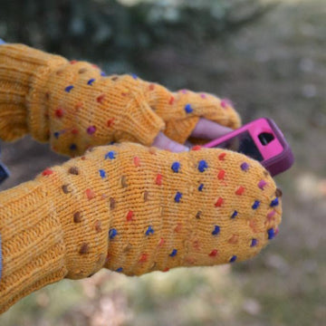 Paintbox Mittens: Thrummed Convertible Mittens
