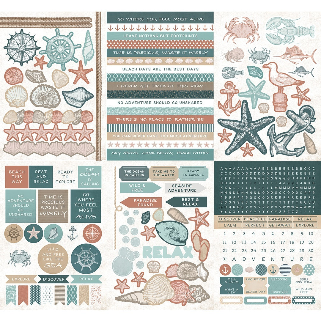 Kaisercraft Sticker Book - Uncharted Waters