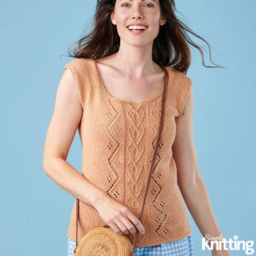 Cable and Lace Vest
