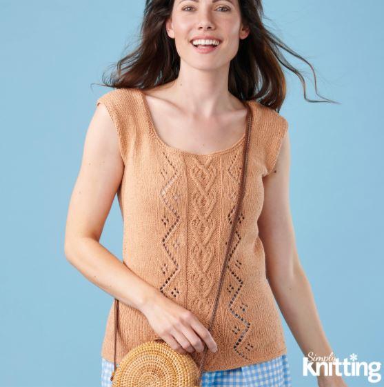 Cable and Lace Vest