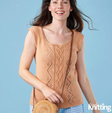 Cable and Lace Vest