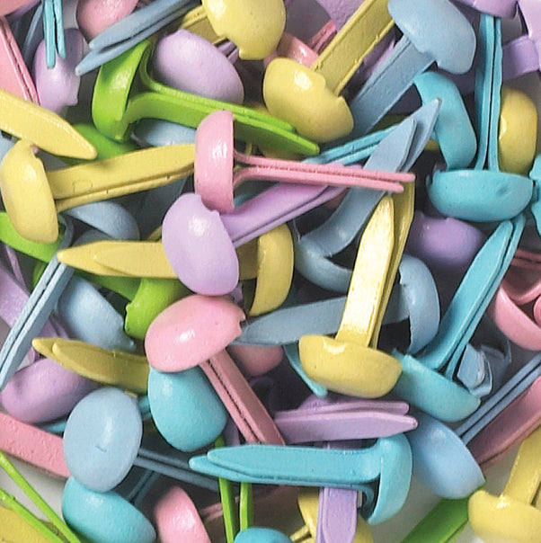 Doodlebug Mini Brads .125" 100/Pkg - Pastel
